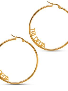 Delta Delta Delta Hoop Earrings